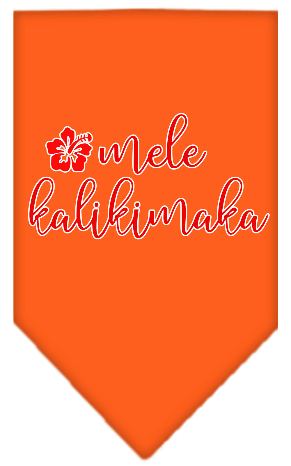 Mele Kalikimaka Screen Print Bandana Orange Large